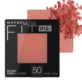 Maybelline Fit Me Blush compact close-up showing natural color for all-day wear