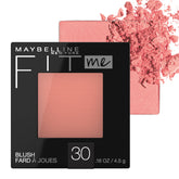 Maybelline Fit Me Blush Rose swatch showing natural color for everyday glow