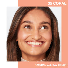 Maybelline Fit Me Blush swatch on cheek delivers natural flush.