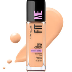 Base Maybelline Fit Me Dewy Smooth empaque hidratante con acabado luminoso