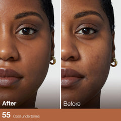 Maybelline Fit Me hazelnut shade blends with warm skin tones.