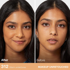Maybelline Fit Me oil-free formula applying smoothly for breathable skin.