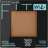 Maybelline Fit Me polvo compacto matte poreless Nutmeg con acabado natural y control de poros.