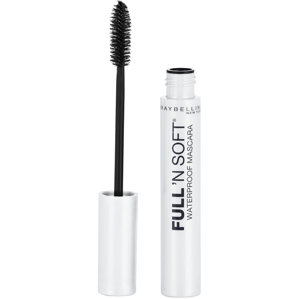 Maybelline Full 'N Soft Waterproof Mascara, cepillo detalle para aplicación suave en pestañas