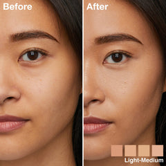 Maybelline Instant Age Rewind Glow unifica tono de piel con acabado iluminado.