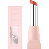 Maybelline Lifter Glaze lip balm in a jar with caramel glow for glossy hydration