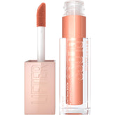 Maybelline Lifter Gloss Amber, aplicador XL para labios hidratados y brillantes.