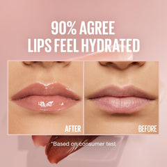 Maybelline Lifter Gloss high-shine close-up highlights glossy smooth lip surface.