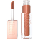 Maybelline Lifter Gloss Toffee bottle shows hydrating, high-shine formula for fuller lips