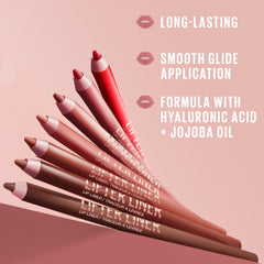 Maybelline Lifter Liner con ácido hialurónico y jojoba para comodidad.