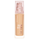 MAYBELLINE Lifter Plump & Glow: botella de base iluminadora para tono uniforme