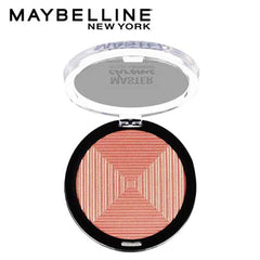 Maybelline Master Chrome Molten Rose Gold cheek swatch delivers metallic glow