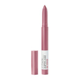 Maybelline Seek Adventure crayon application shows precise lip color on the go