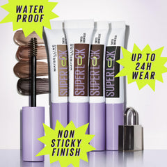 Maybelline Super Lock Brow Glue gama de 4 tonos para cejas