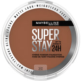 Maybelline Super Stay Hybrid Powder Foundation envase compacto para retoques diarios con acabado mate.