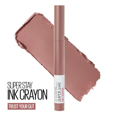 Close-up of built-in sharpener on Maybelline Super Stay Ink Crayon Lipstick for precise lip outlining