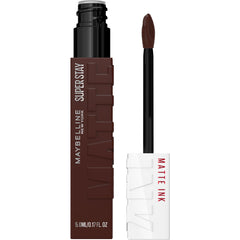Maybelline Super Stay Matte Ink lipstick application close-up for precise color