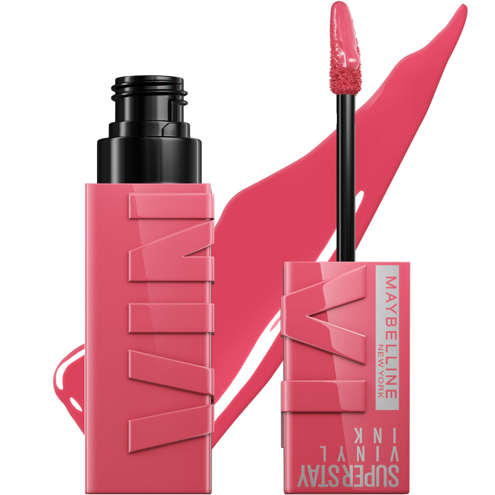 MAYBELLINE Super Stay Vinyl Ink Rogue, brillo instantáneo y color duradero para el día.