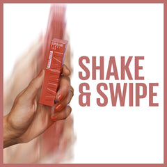 Maybelline Super Stay Vinyl Ink brillo húmedo instantáneo en labios.