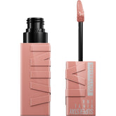 MAYBELLINE labial líquido rosa Captivado, color intenso de larga duración sin transferencia.