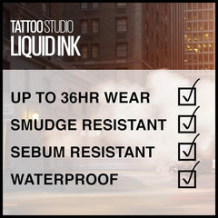 Delineador Maybelline TattooStudio con punta precisa para trazos limpios y rápidos.