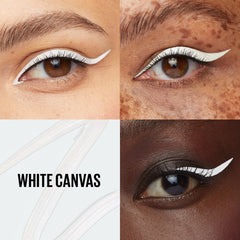 MAYBELLINE Tattoo Studio Dip-Ink Eyeliner White Canvas for bright, bold definition.