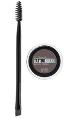 Maybelline TattooStudio cejas marrón ceniza; acabado natural y duradero para uso diario.
