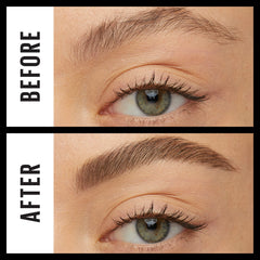 Cejas rellenas naturalmente con Maybelline TattooStudio Brow Tint Pen.