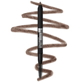 Maybelline TattooStudio waterproof brow pencil close-up of the tip defines brows with lasting pigment.