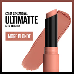 Maybelline Color Sensational Ultimatte More Coffee lipstick delivers rich brown toned warmth in a bold matte.
