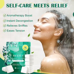 Maybeluck eucalyptus mint steamers releasing crisp aroma during a shower routine.