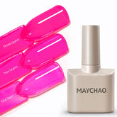 Maychao jelly gel nail polish bottle in 15ml, translucent pink for easy at-home manicures.