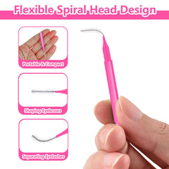 MAYEEN brow lamination brush enables controlled application and defined arches.