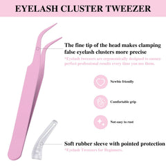 Mayhug cluster tweezer for precise lash cluster pickup