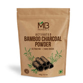 MB Herbals carbon bambu activado 100 g en empaque práctico para uso diario