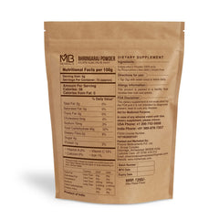 MB Herbals Polvo de Bhringaraj, envase: uso diario para cabello sano