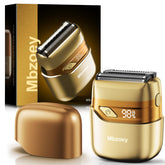 Mbzoey electric foil shaver in compact design for easy travel.