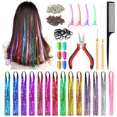 Mckanti 14-color heat-resistant hair tinsel for versatile daily or party styling.