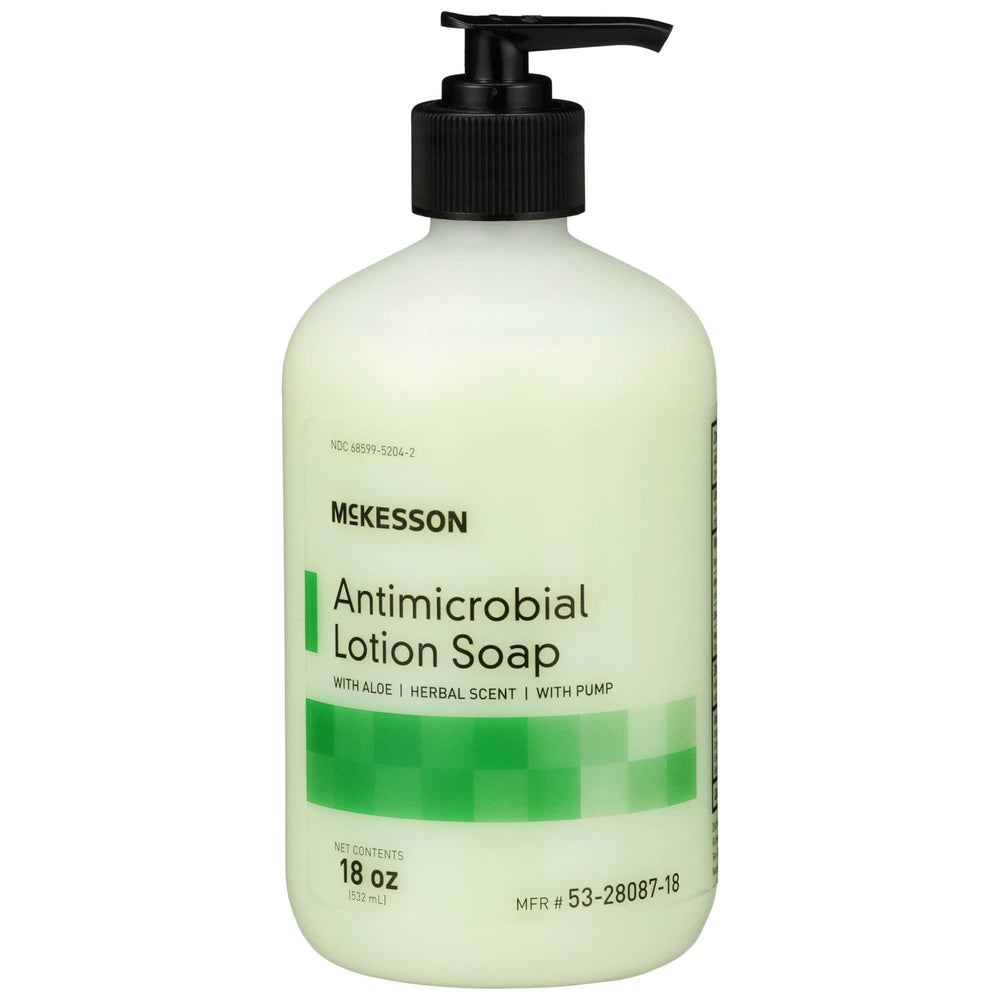 Jabón antimicrobiano McKesson con aloe para manos limpias y suaves
