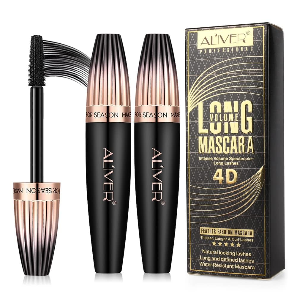 Mcukv Mascara 4D Seda para Pestañas con aplicador suave para una aplicación sin grumos