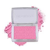 MCoBeauty Glow Up pH Powder Blush Vivi Pink aplicado para un rubor adaptable.