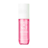 MCoBeauty Fragrance Mist No. 7 bottle close-up highlighting guava and coconut notes for everyday freshness.