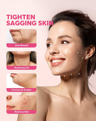 MCOMCE FairyFace mascarilla V-Línea durante la aplicación, ayuda al contorno.