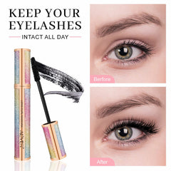 Mcukv 4D Seda Fibras Mascara tubo resistente para uso todo el día.