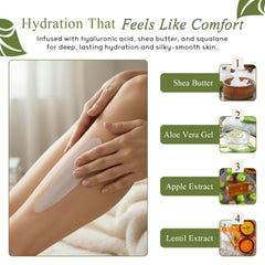 Arm skin detail with Crepe-Ease illustrating improved texture and hydration