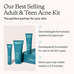 MDacne benzoyl peroxide cream 2.5% applied to a blemish.