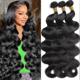 MDL 12A body wave bundles in natural 16-20 inch lengths for versatile styling.