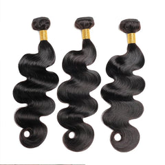 MDL 12A Brazilian virgin hair close-up shows smooth, healthy strands.