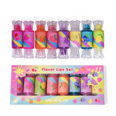 Mebtmel cute lip gloss kids set with candy shapes adds playful shine and gentle moisture
