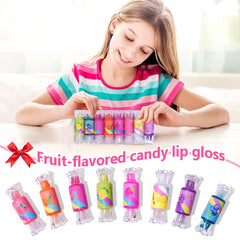 Mebtmel glitter lip gloss for kids delivers sparkling color with a light feel